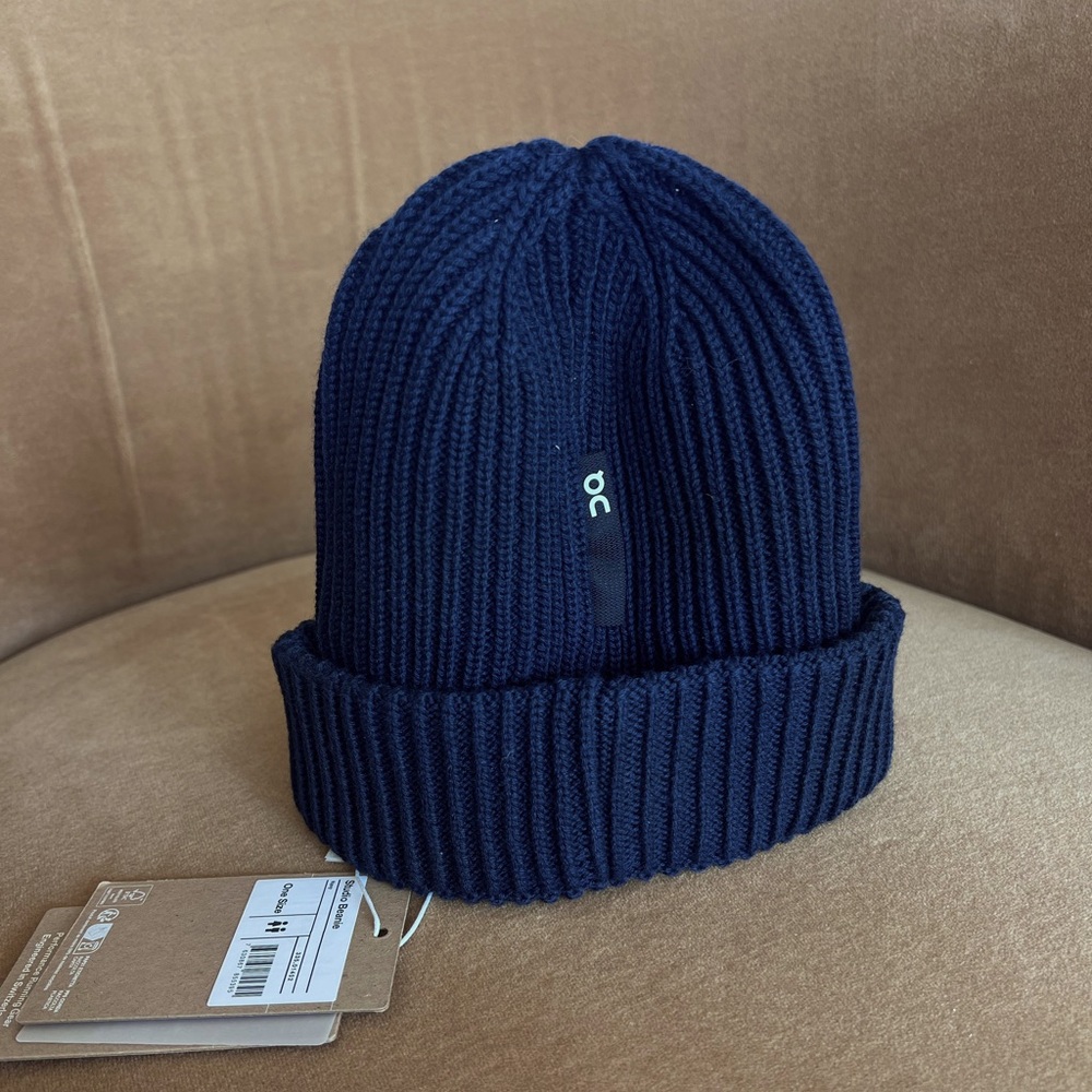 On cloud Navy Blue Knit Beanie